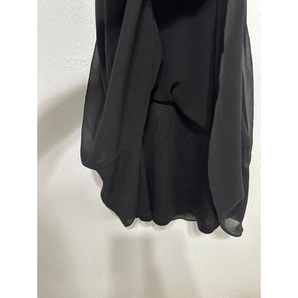 VTG Y2K Forever 21 Babydoll Sheer Dress Tunic Top M Black Dainty Dark Fairy Goth - Picture 3 of 15
